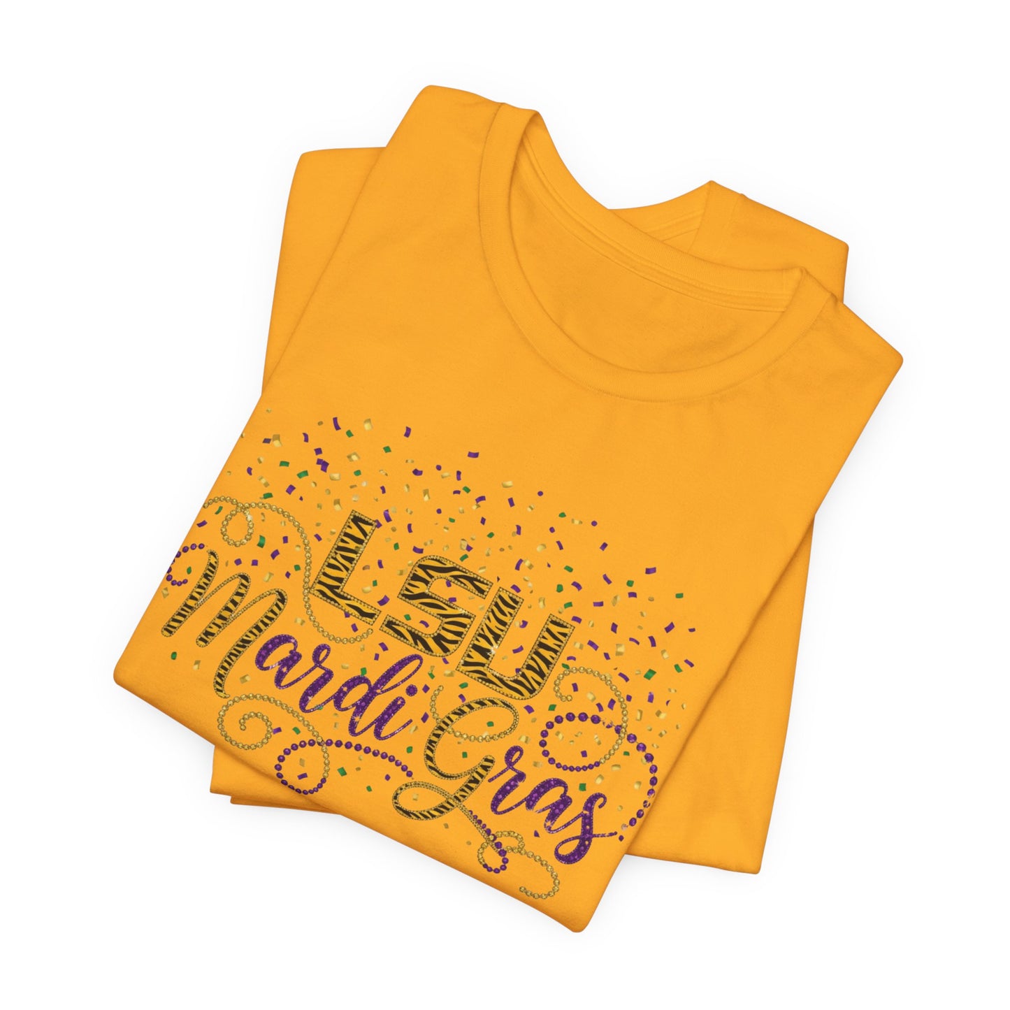 LSU Mardi Gras T-Shirt — Purple & Gold Celebration Tee