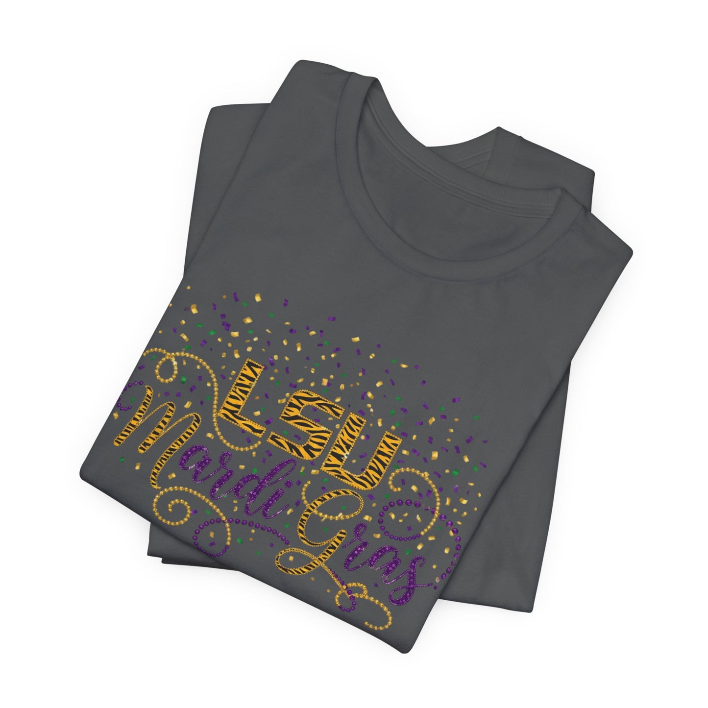 LSU Mardi Gras T-Shirt — Purple & Gold Celebration Tee