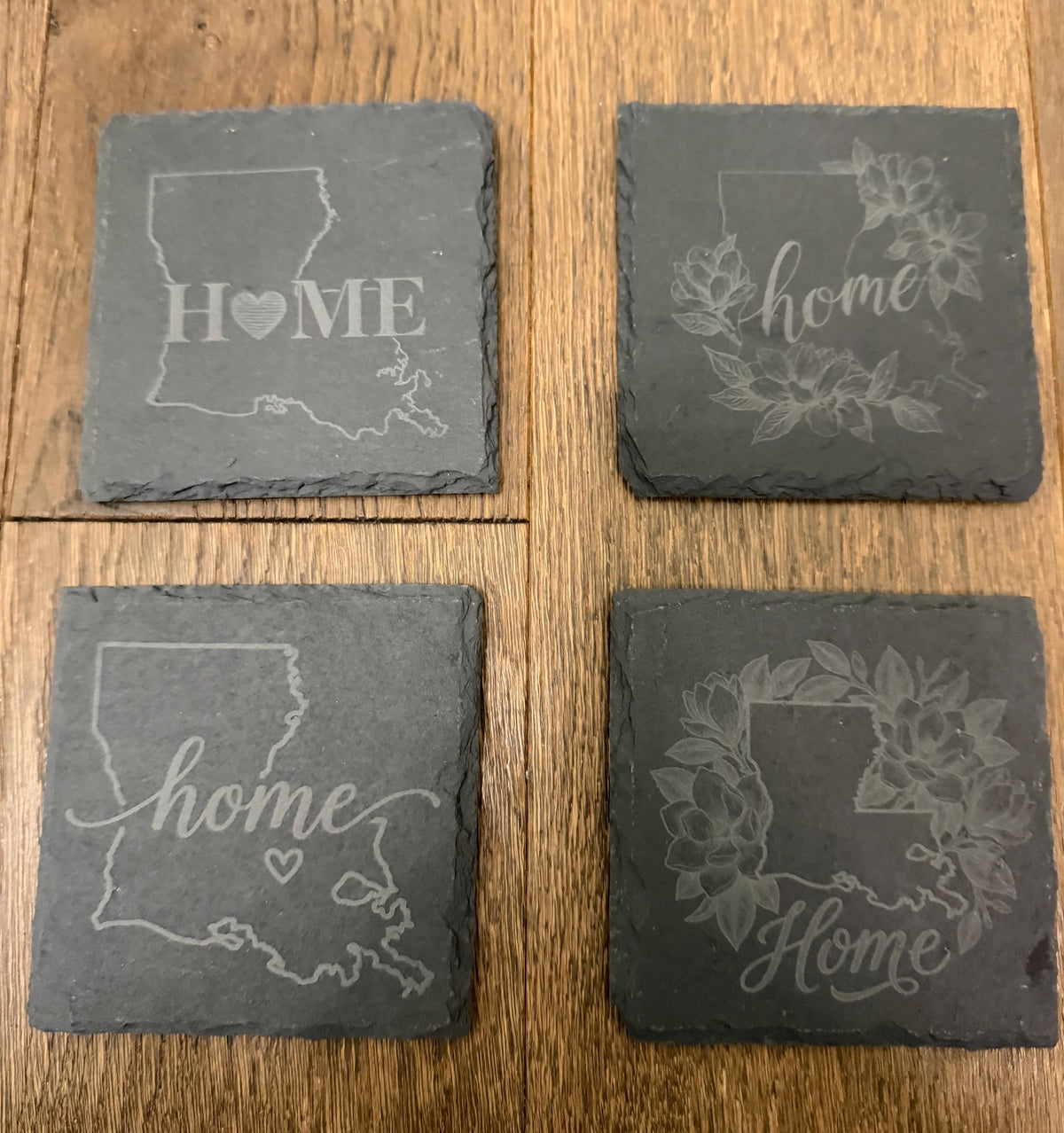 Louisiana Slate Tile Coasters, Home Louisiana Coaster, Home Buyer Gift, Real Estate Gift, Laser Engraved Coaster, Gifts under 25, Slate tile