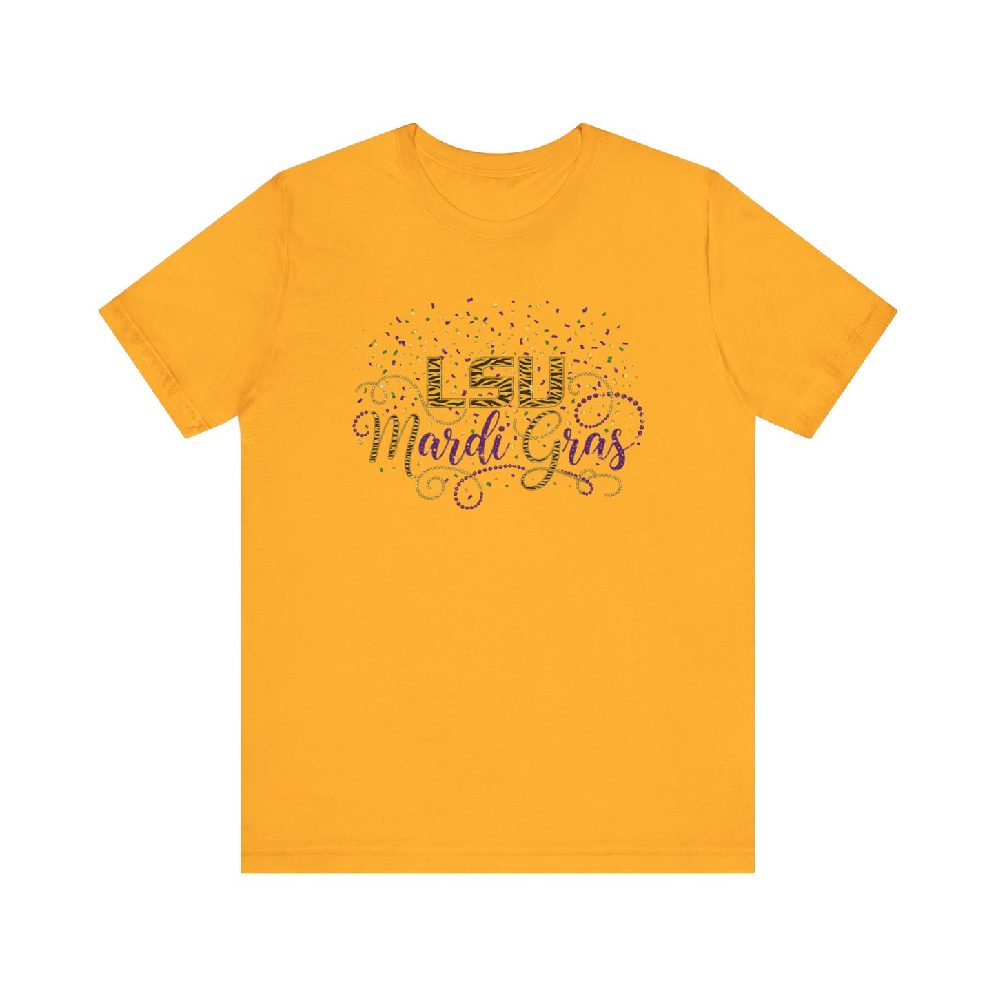 LSU Mardi Gras T-Shirt — Purple & Gold Celebration Tee