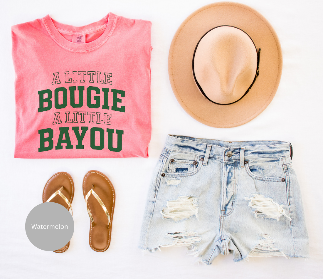 A Little Bougie A Little Bayou, Comfort Colors Shirt