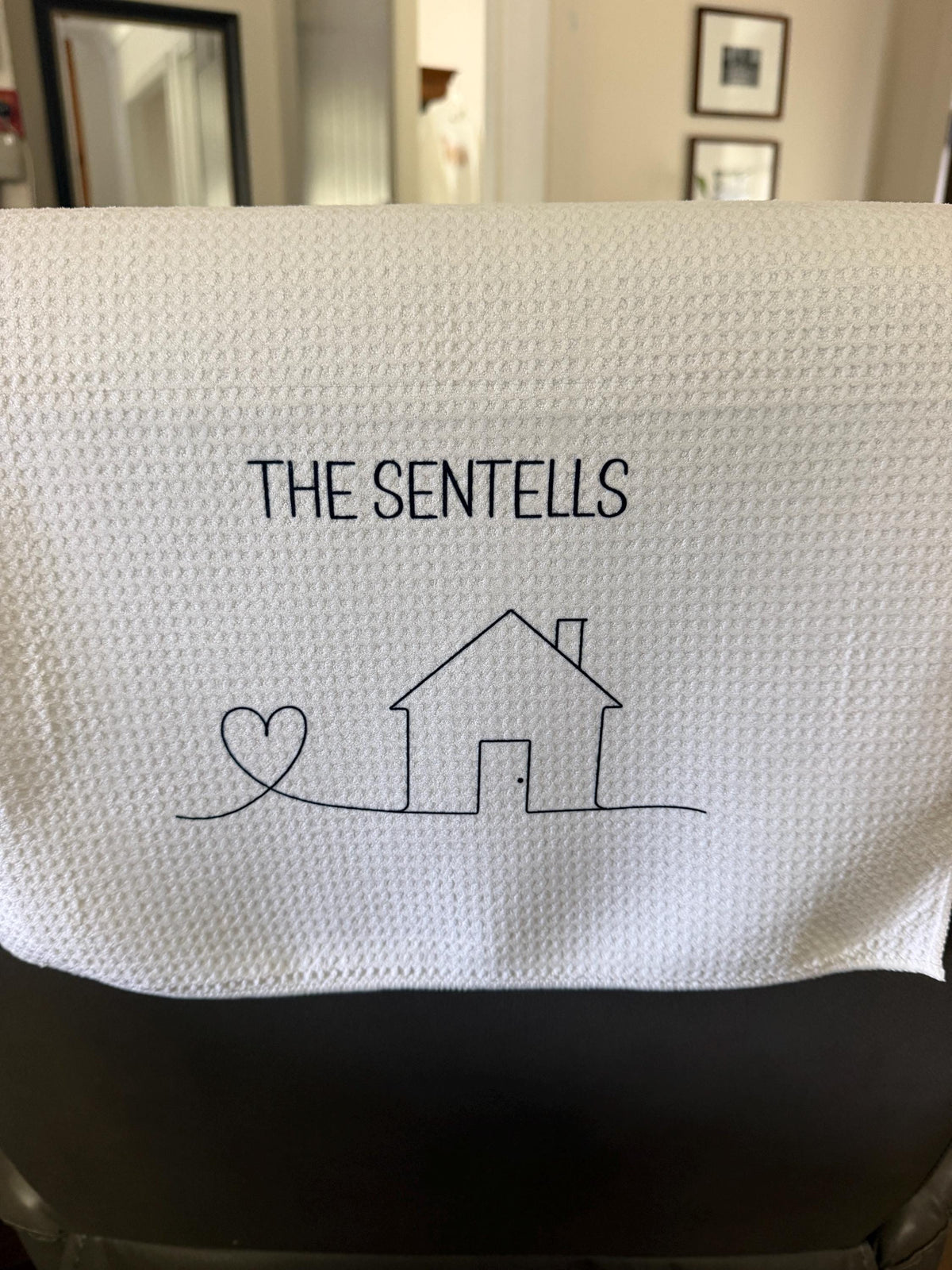 House Warming Gift, Personalized Name Kitchen Towel, Home Decor, Last Name Towel, Kitchen Decor, New Home Buyer, Real Estate Gift