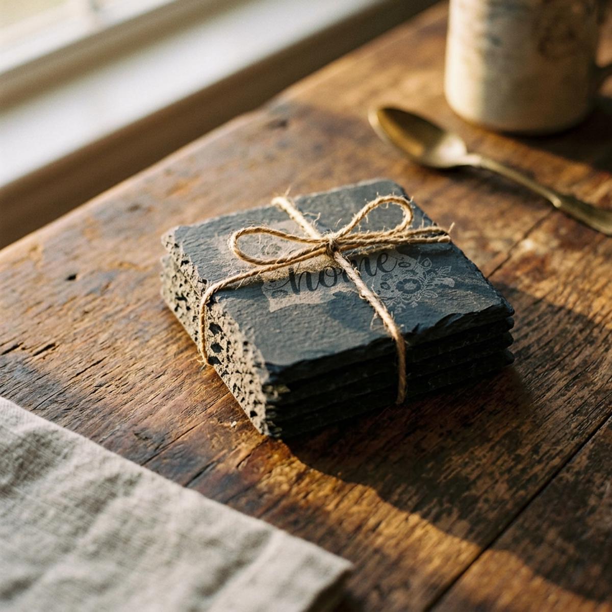 Louisiana Slate Tile Coasters, Home Louisiana Coaster, Home Buyer Gift, Real Estate Gift, Laser Engraved Coaster, Gifts under 25, Slate tile