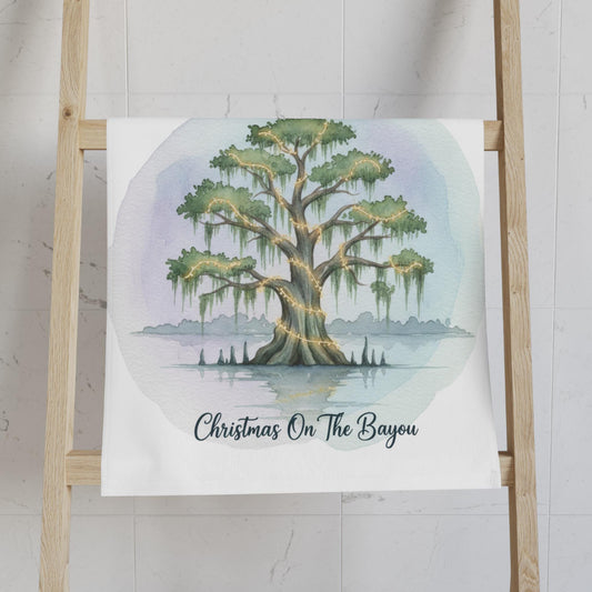 Christmas Bayou Hand Towel, Southern Decor