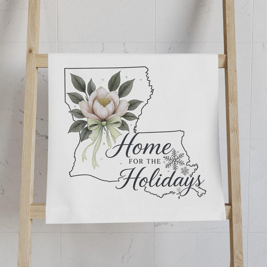 Louisiana Magnolia Holiday Hand Towel, Home Decor