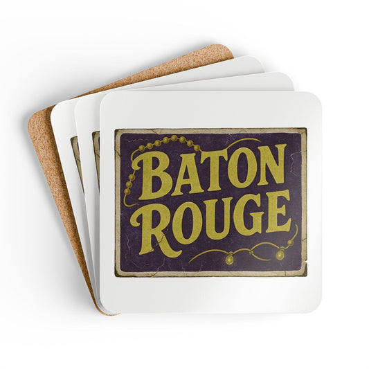 Baton Rouge Coaster Set, Vintage City Souvenir, Louisiana Gift