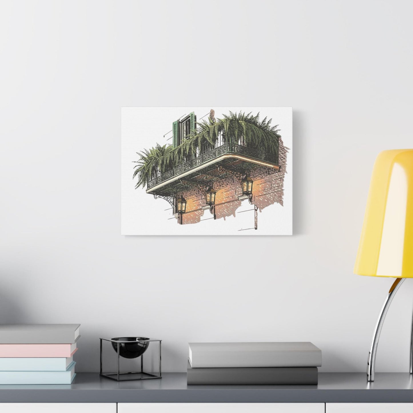 French Quarter Balcony Canvas Art Print, New Orleans Picture